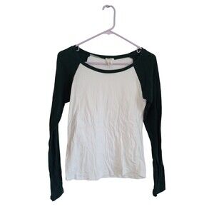 Bozzolo Dark green sleeve baseball long‎ sleeve tee